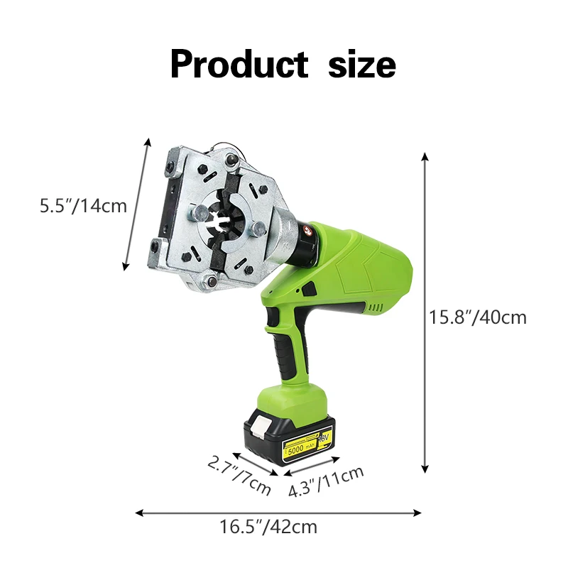 2025 lithium models portable car air conditioning hose crimper crimping pliers tool 18V 5.0Ah crimping force 120KN