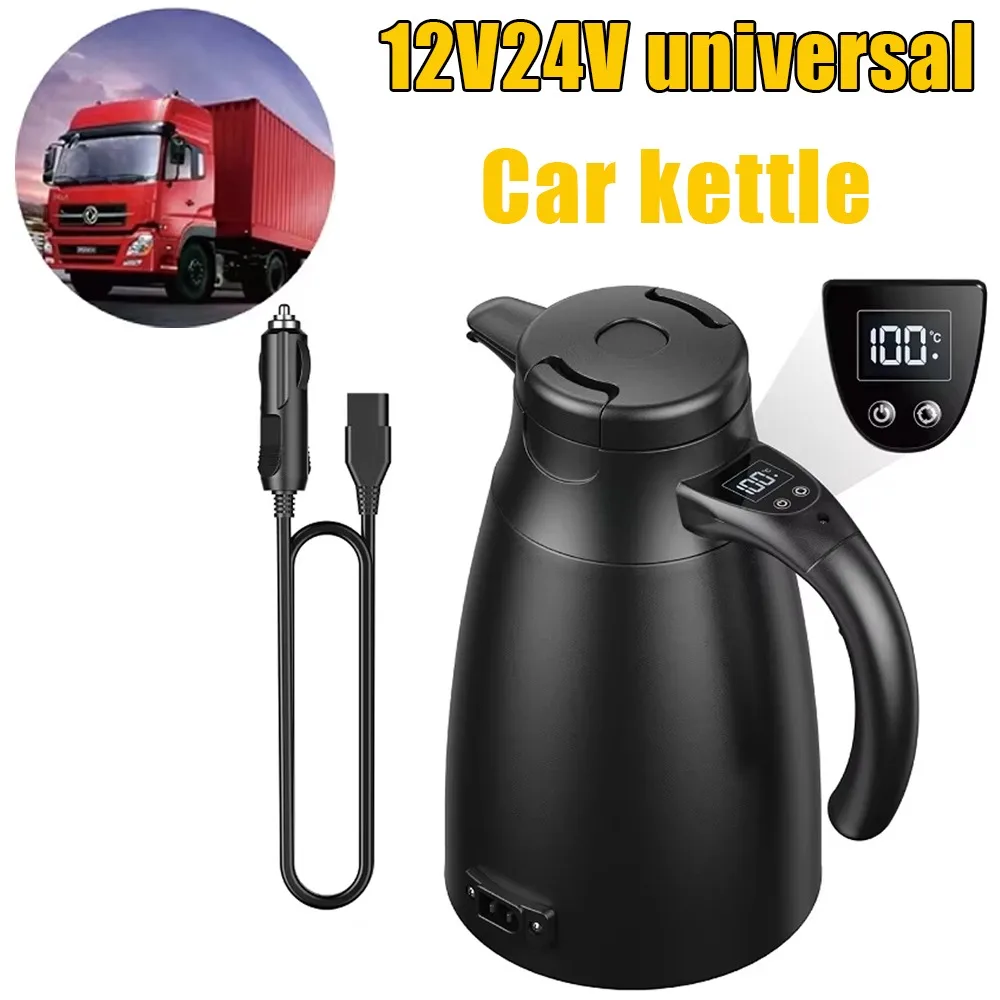 

Портативный автомобильный водонагреватель 1,2 л, 12 В/24 В, универсальный, идеально подходит для дорожных поездок, автомобиля, кемпинга, грузовика с длинным воротником, незаменимый чайник для путешествий