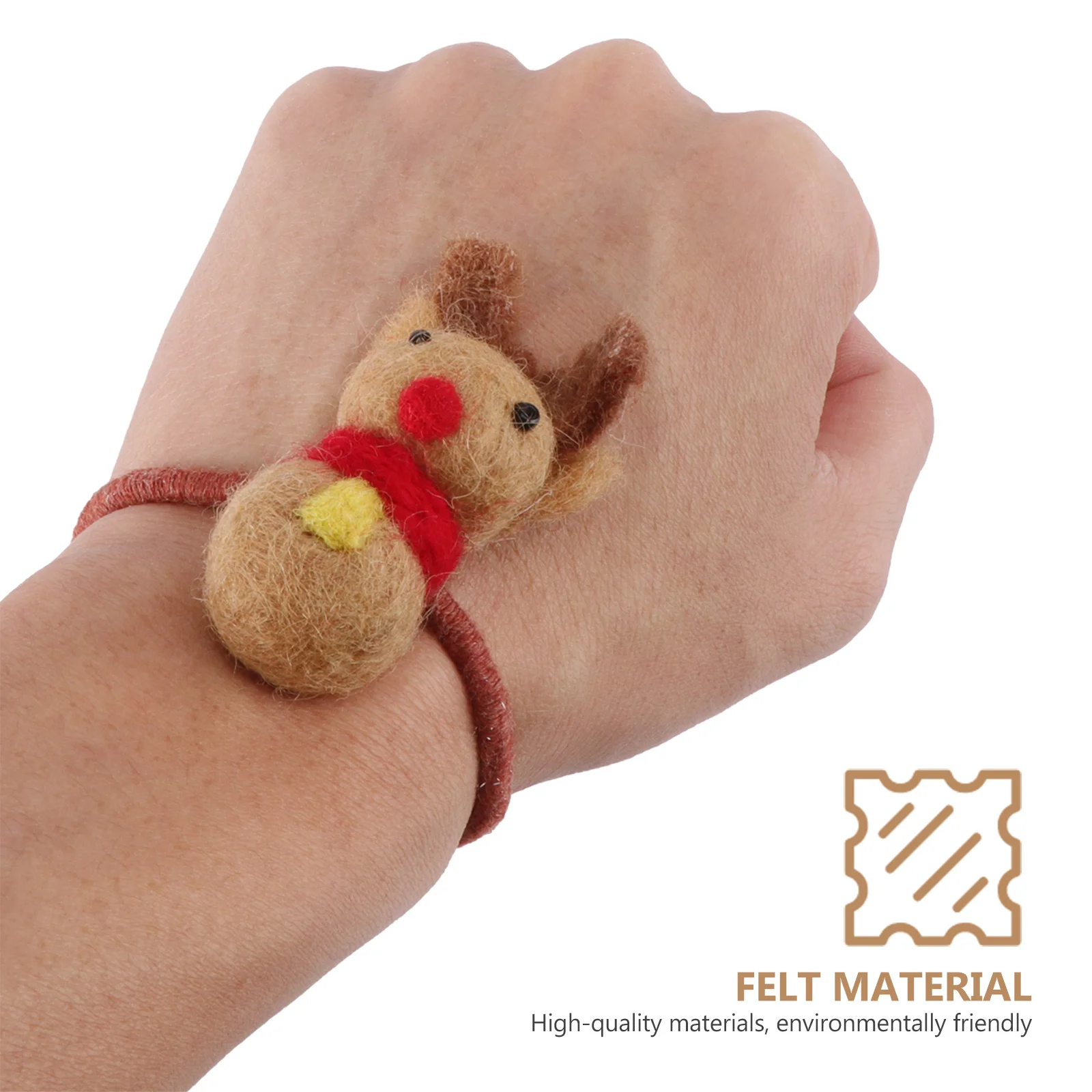 

5pcs Christmas Elastic Rope For Women Elk Band Xmas Hair Ties Scrunchies Party Christmas Hair Rope Decor Gift