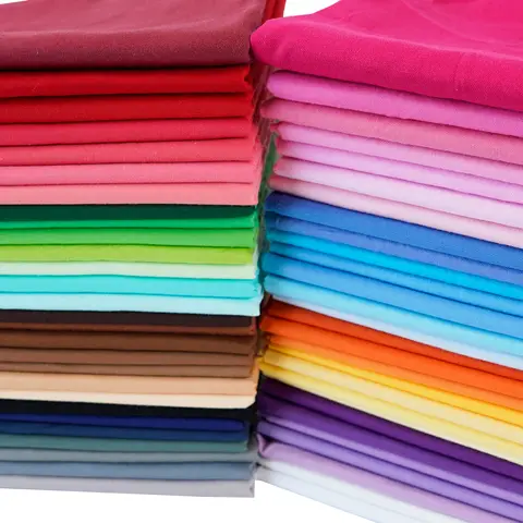 7PCS 25 x 25cm/50 x 50cm Squares Cotton Craft Plain Fabric Cloths for DIY Bundle Patchwork Quilting Sewing Scrapbooking Artcraft