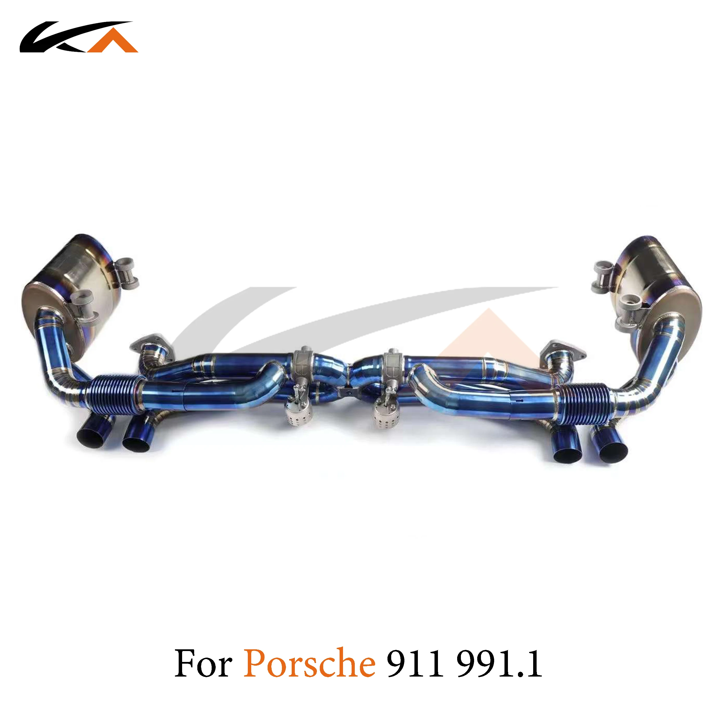 KA Tuning exhaust system titanium alloy catback for Porsche 911 991.1 rear section performance part muffler valve