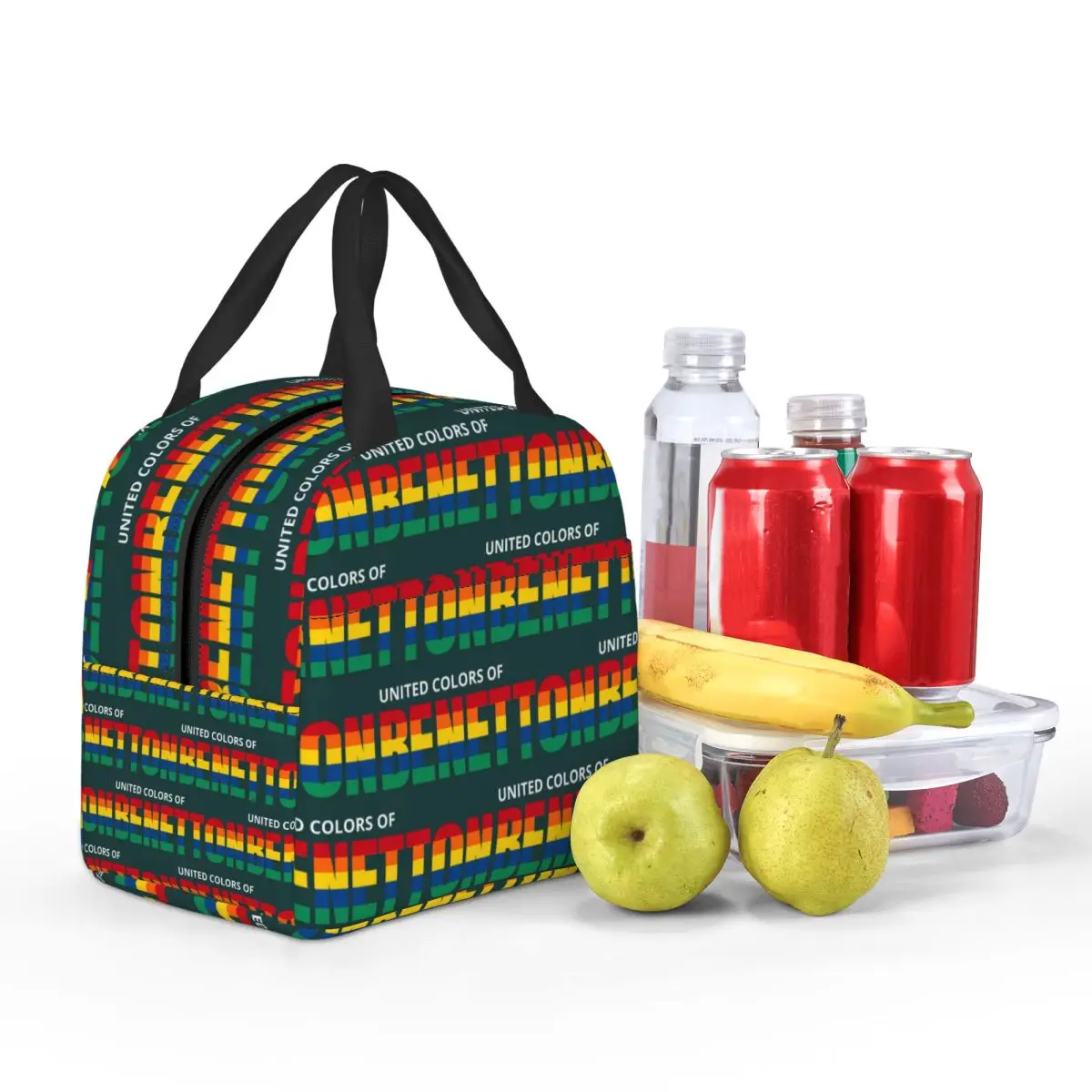 United Colors Of Benetton Insulated Lunch Bag for Women Children Portable Food Boxes Thermal Lunch Box Tote view 6