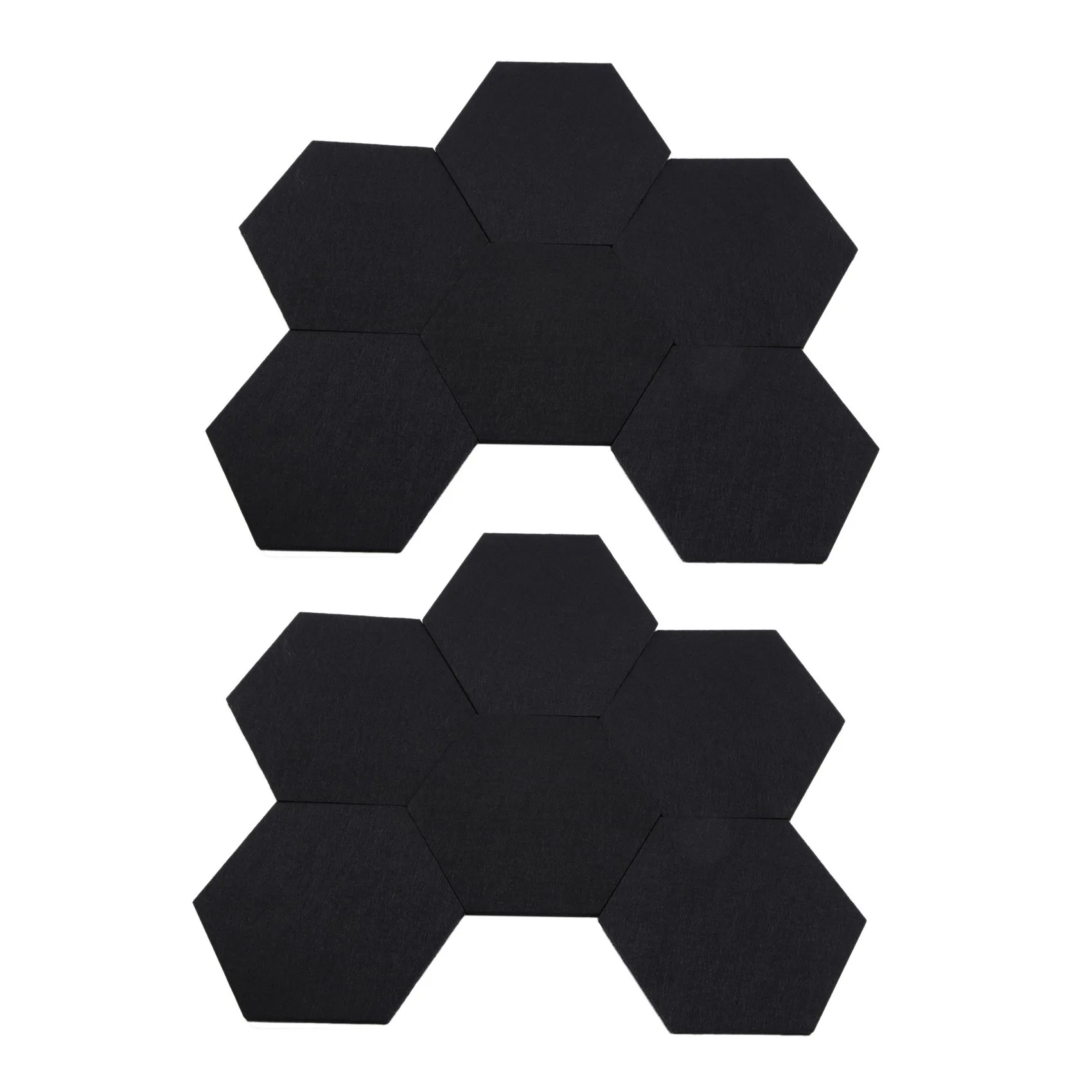 M12K-12 Pack Felt Memo Board Decorative Notice Board Hexagon Bulletin Board,Felt Cork Board Tiles,Pin Board Wall Decor