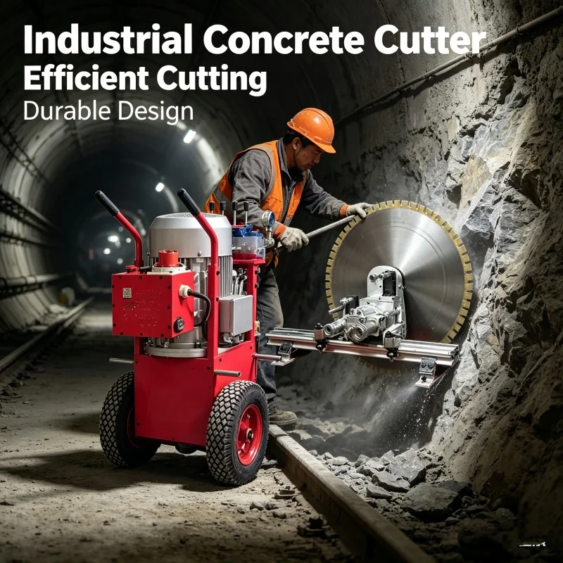 New Industrial 380V 22KW Electric Floor Saw Machine Stone Road Cutting Remote Control Brushless