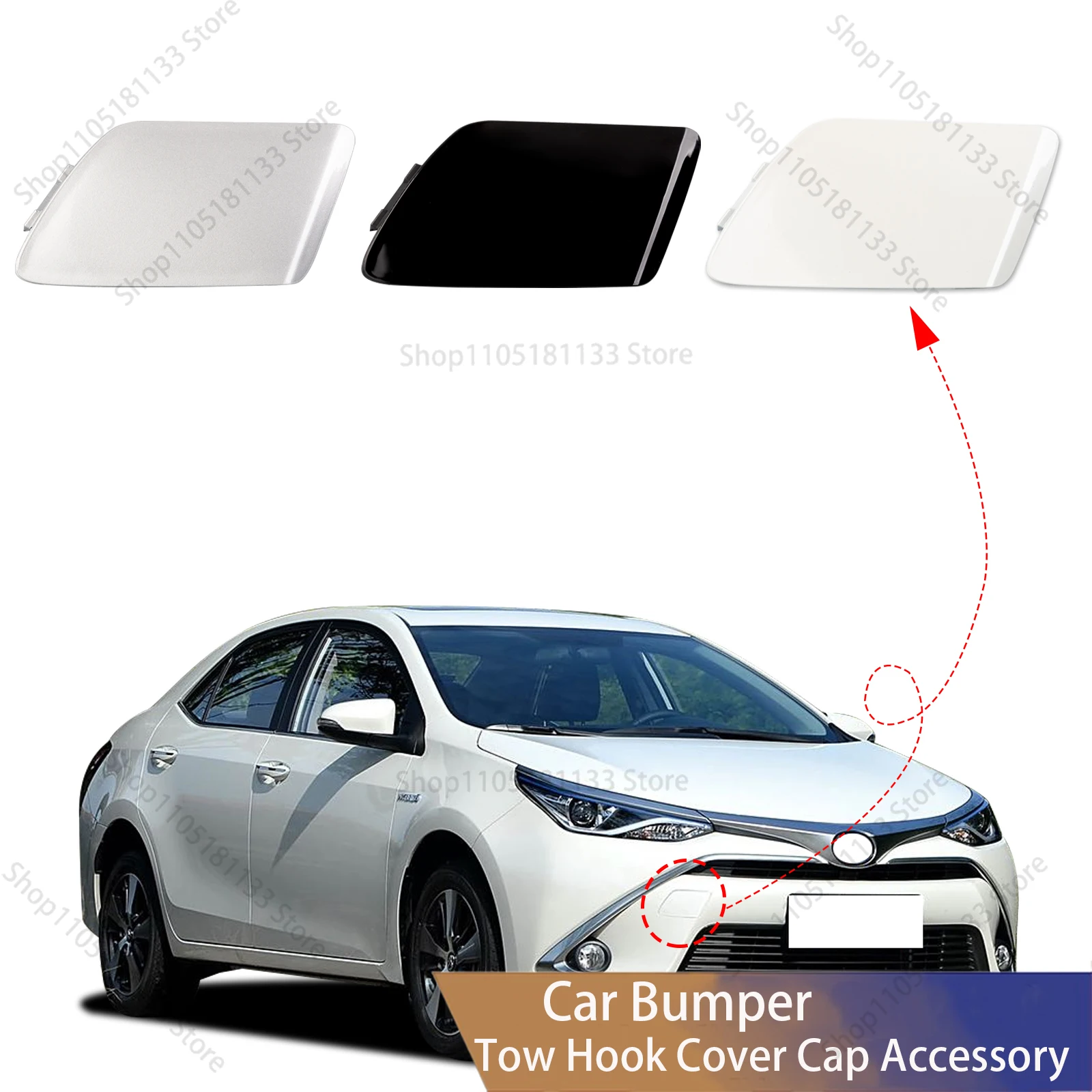 For Toyota Levin 2014-2018 Front Bumper Tow Hook Cover 52127029 OE Replacement Premium Quality Direct Fit Installation