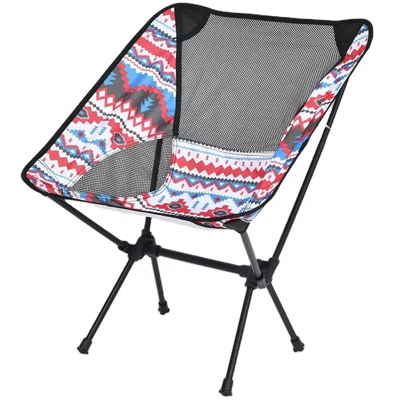 for High Quality Eco Friendly Outdoor Customized Foldable Lightweight Aluminum Oxford Beach Camping Moon Chair Portable Space