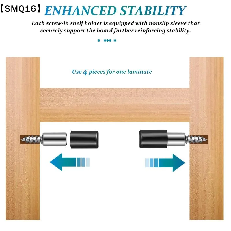 50Set With Rubber Sleeve Laminate Cross Self-tapping Screw Support Wardrobe Cabinet Glass Hard Nonslip Partition Nail【SMQ】
