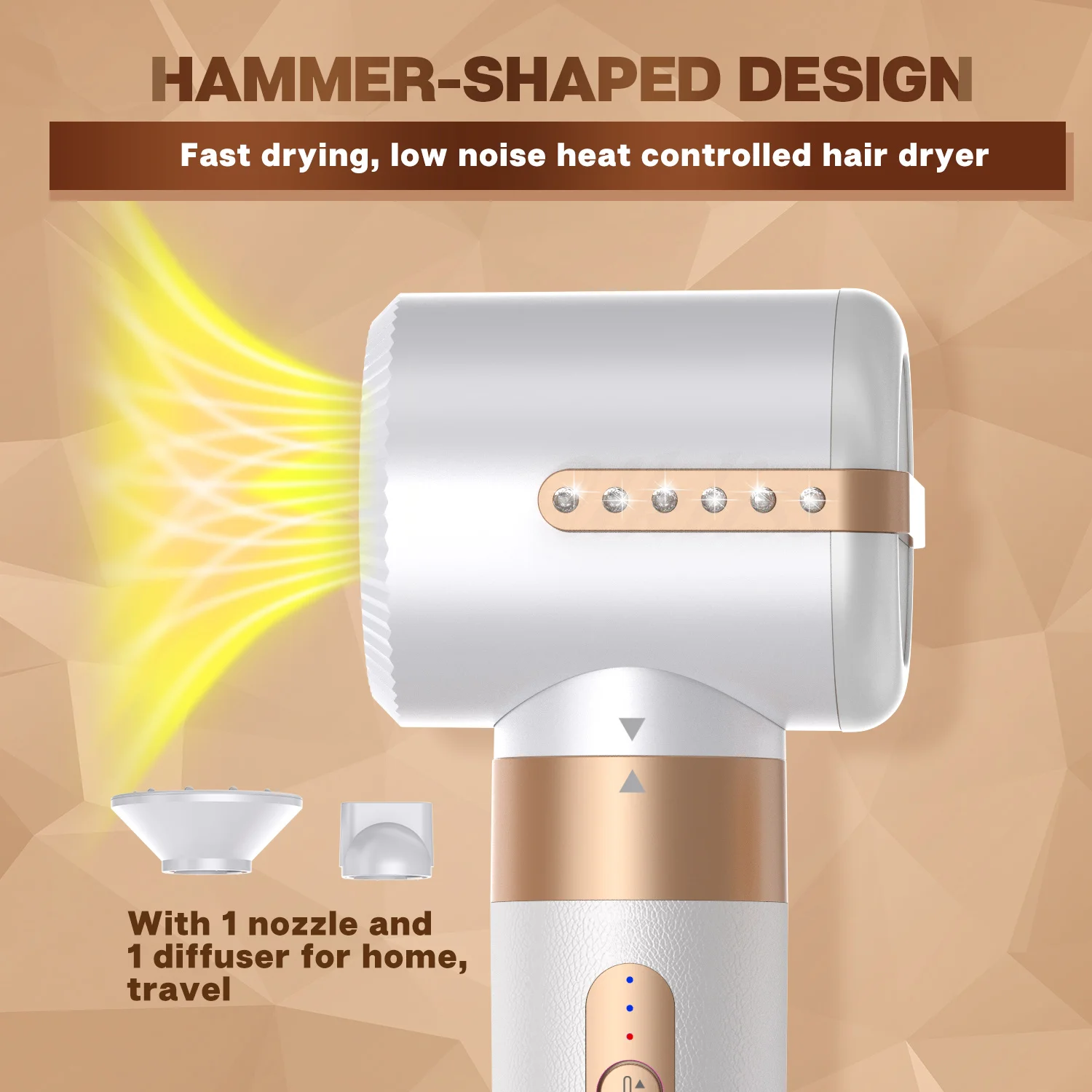 مجموعة مجفف شعر 7 في 1 بجودة صالون 2025 - مجفف شعر احترافي ذاتي التنظيف مع تقنية التجفيف السريع