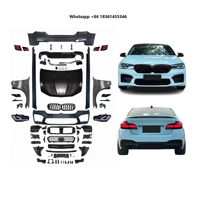 For 5 Series F10/18 Stage 2011-2017 Upgraded G30/38 Later 2018 M5 Front Bumper Rear Headlights Tail Lights Fog Body Kit
