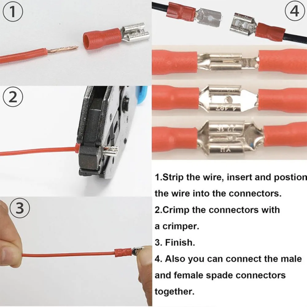 330-teiliges Crimpverbinder-Set, Stecker- und Buchsenverbinder-Kit, 15 Arten Crimpklemmen, elektrische Verbinder, elektrische Anschlussklemmen – Detail 6