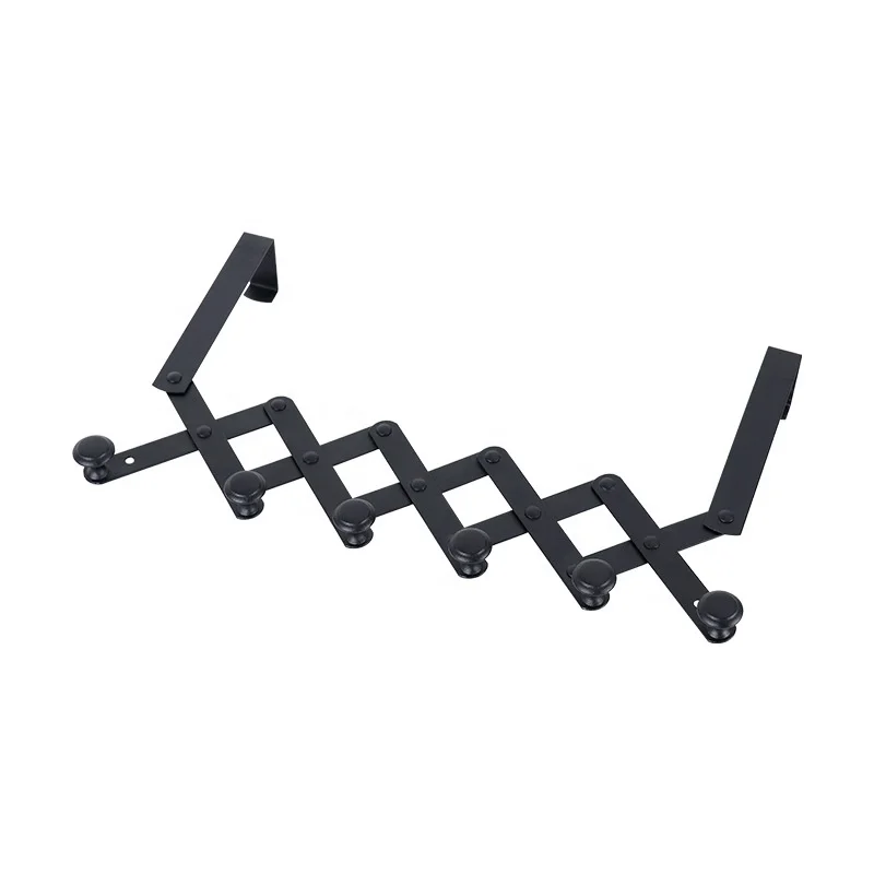 High Quality Adjustable Coat Hooks Door Wall Hanging Wrought Iron Storage Shelf Hanger Clothes Hook Wrought Iron Coat Rack