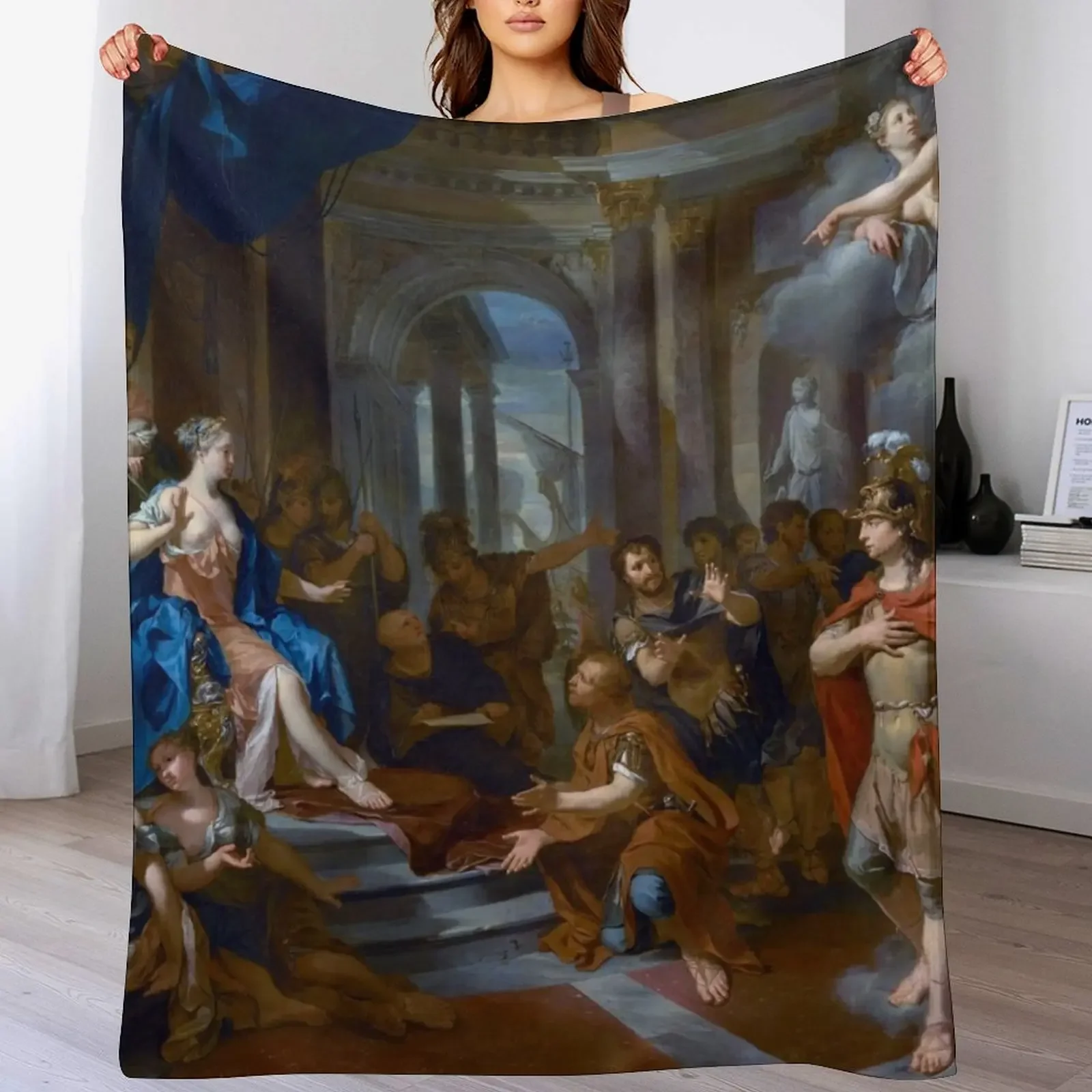 

Dido and Aeneas by Nicolas Verkolye (c 1719) Throw Blanket anime Luxury Brand Stuffeds Extra Large Throw Blankets