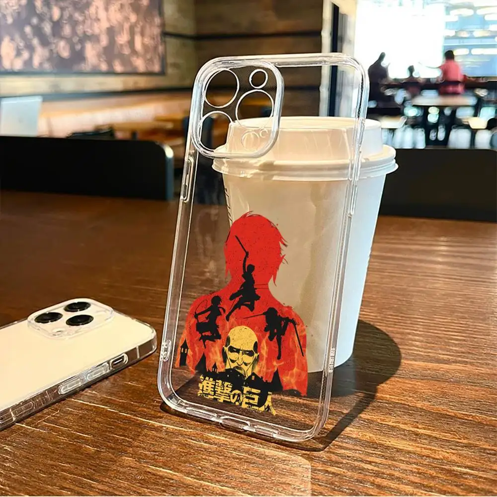 

Anime A-Attack O-On T-Titan Phone Case For iPhone17,16,15,14,13,12,11 Plus,Pro Max Soft Transparent Cover