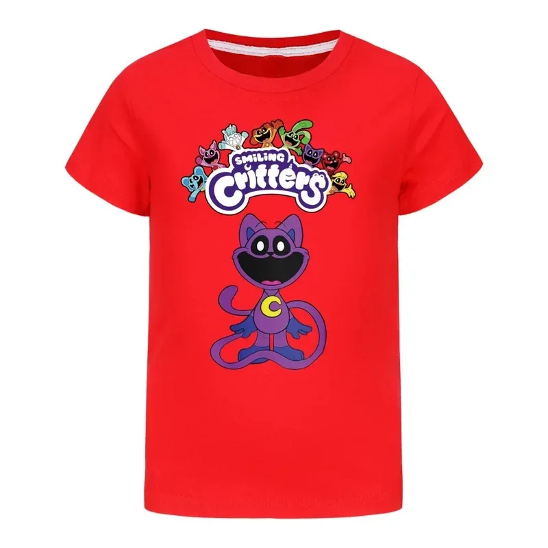Smiling Crites tshirt kids short sleeve T-shirts toddler girls cartoon catnap clothes baby boys T-shirt children casual tops