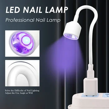 Mini Nail Dryer UV LED Nail Lamp Foldable USB Curing Lights Desk Lamp For Nail Gel Polish…