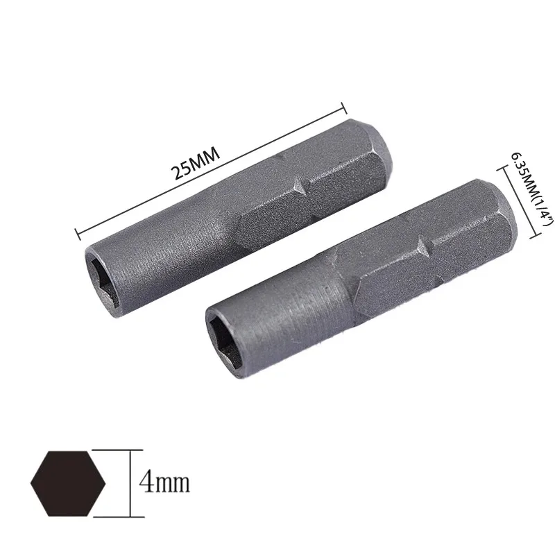 1pc Electric Screwdriver Bit Hex 1/4" 6.35mm Hex Shank To 4mm Socket Driver Bit Adapter For Precision Hex Bits Holder Screw Tool image 2