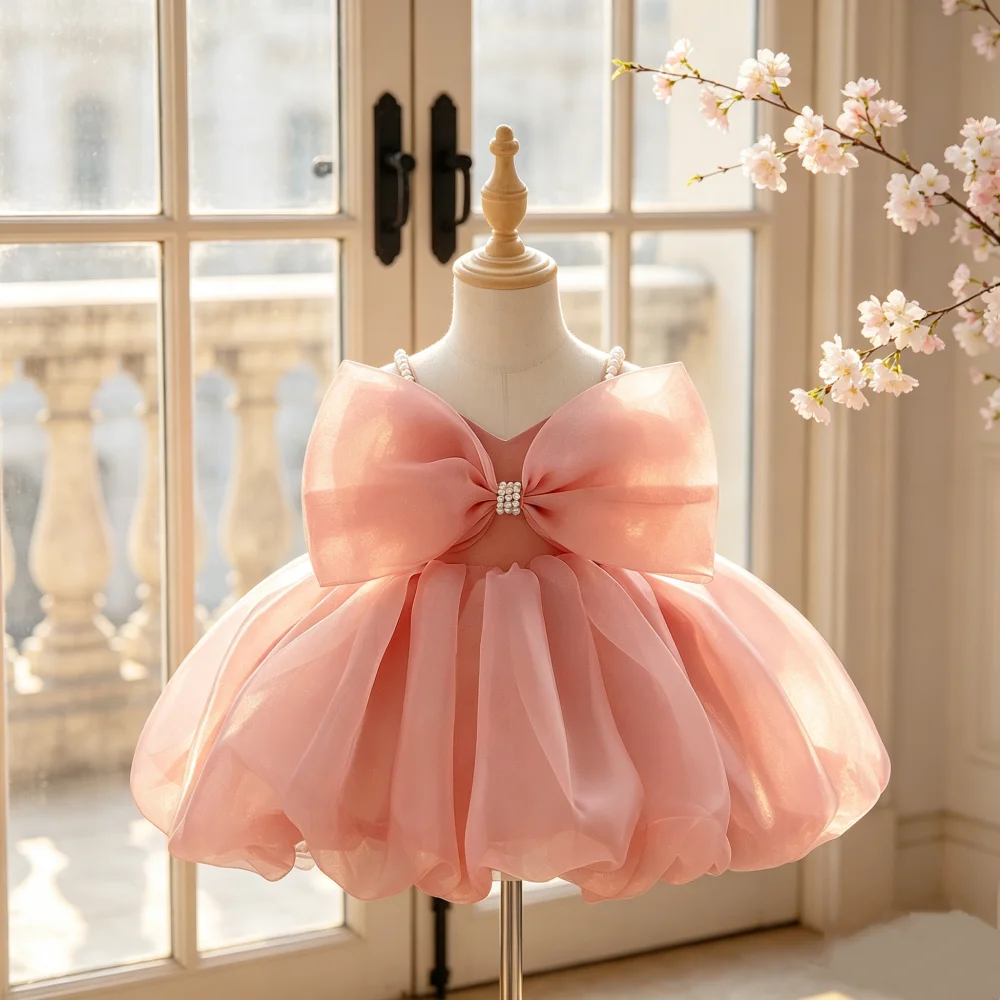 Children's dresses princess dresses tutu skirts flower girl party dresses Baby's first birthday evening dress