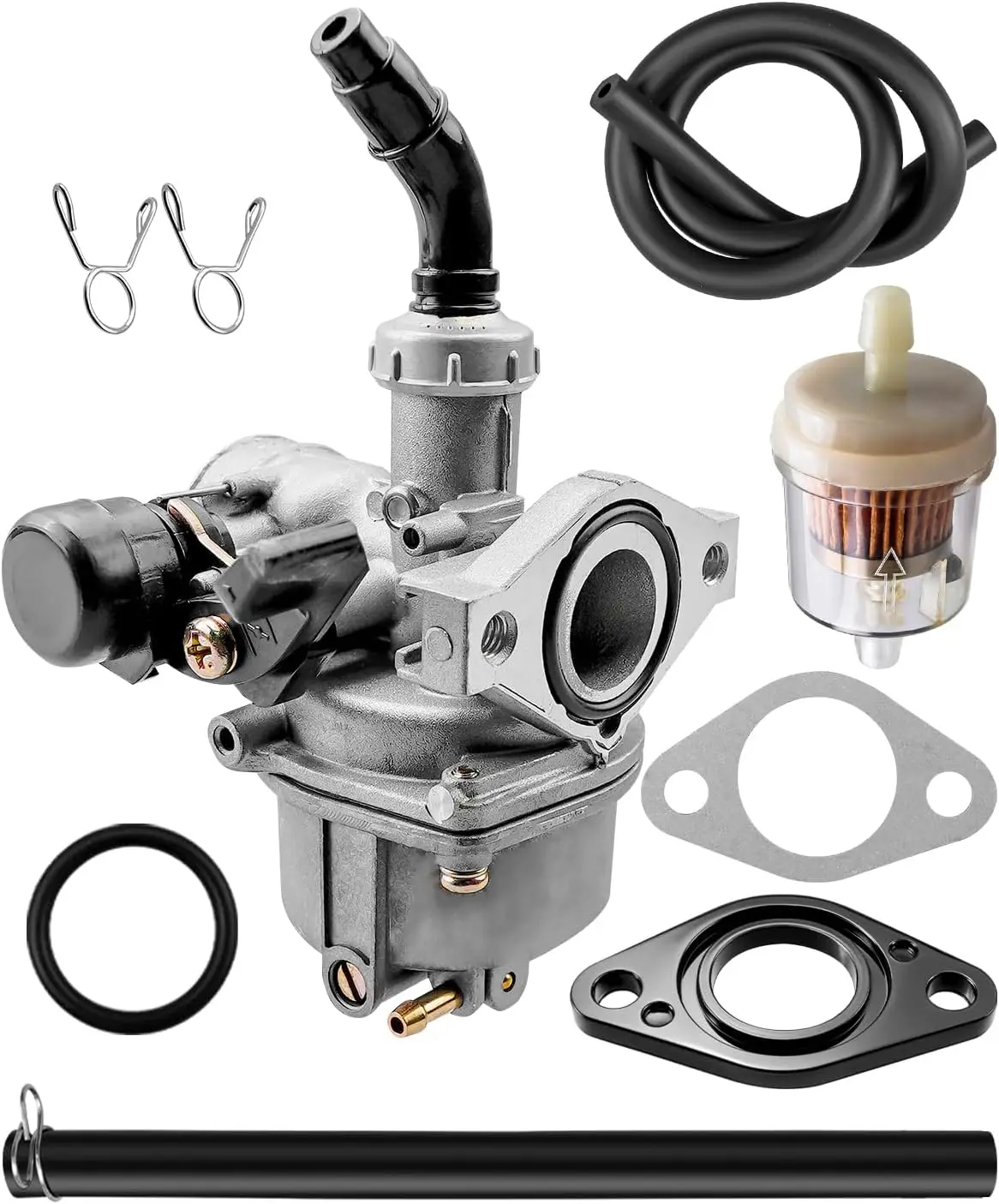 Carburetor Fit for Coleman Powersports ATV AT125-B 125cc Four-wheel Motorcycle, Carb with Fuel Filter Tune Up Kit