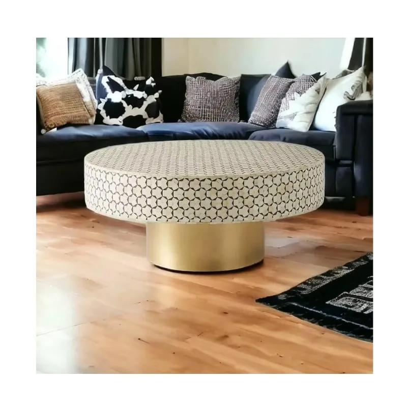 Family Hotel Coffee Table Coffee Table Family Living Room Furniture Bone Mosaic Coffee Table Wholesale Supplier