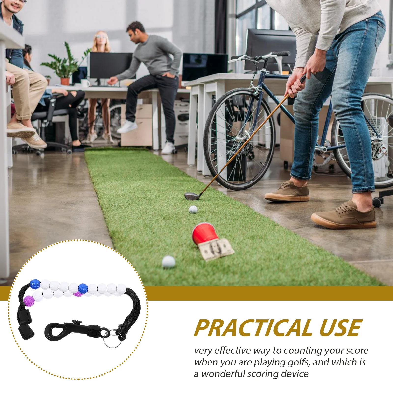 

2pcs Stroke Counter Bead Portable Scoring Tool For Golfing Abs Nylon Material Golf Score Counter Golfing Scoring Bead Golf