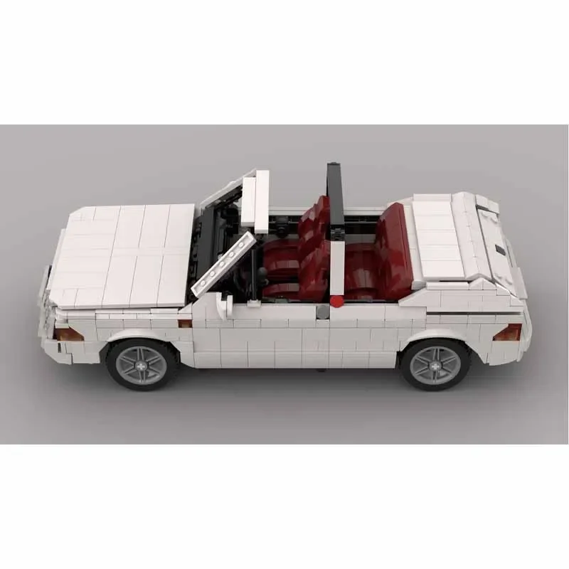 MOC-187657 White Convertible Super Scissor Door Roadster Building Block Model 1290 Parts Boy Birthday Building Blocks Toy Gift