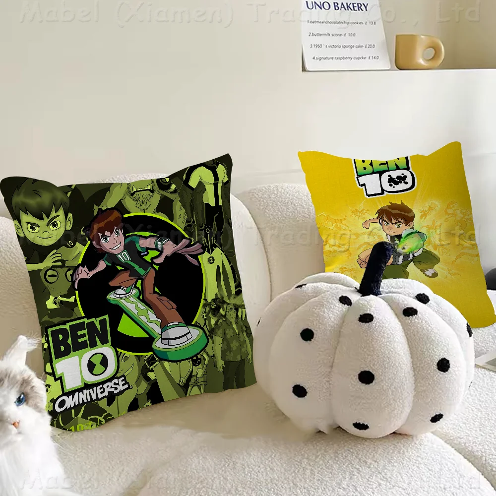 Anime Ben 10 Pillow Cushion Cover Pillowcase Living Room Sofa Home Decor Customized