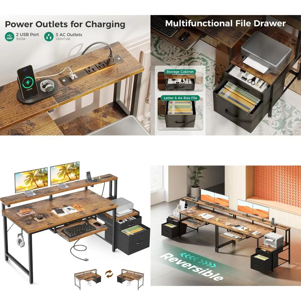 55 Desk With Keyboa…