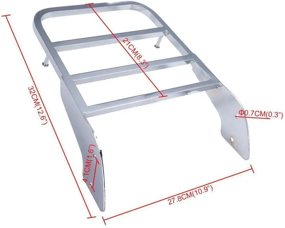 Motorcycle Luggage Cargo Rack for Shadow VLX 600 99-07 VT750 97-03