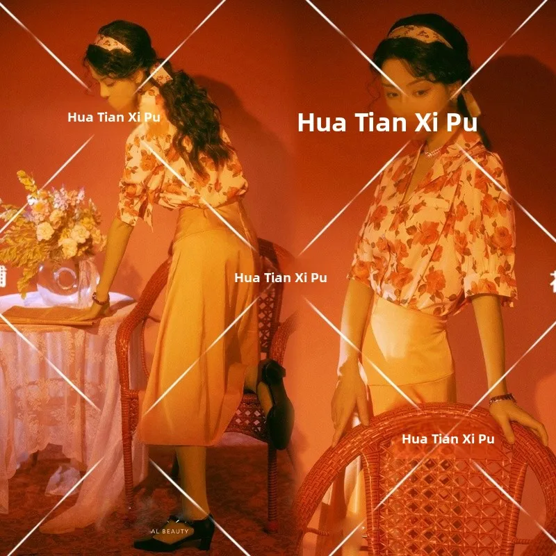 

Retro Hong Kong Style Photography Clothing Fashionable Individual Era Feeling Girl Art Photo Shooting Costume New 2026