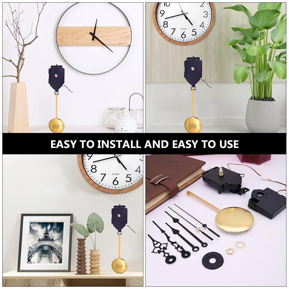 

1 set Sweeping Pendulum Movement 2 Sizes Diy Repair Kit No Clock Accessory Home Decor Craft Clock Movement Set