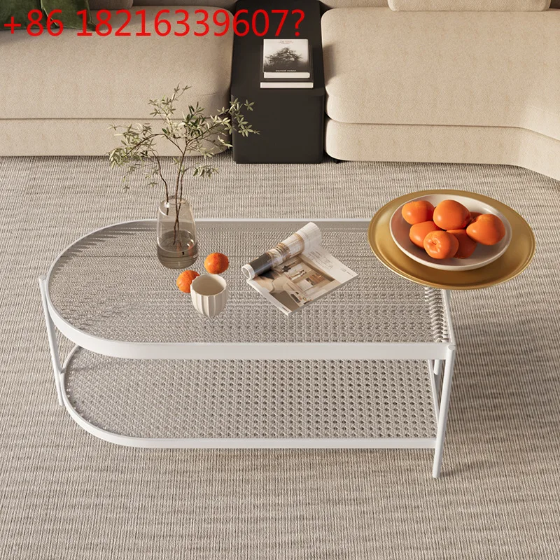 

Современный простой журнальный столик из каменной плиты, стол для домашнего хранения в гостиной, двухслойный маленький столик специальной формы