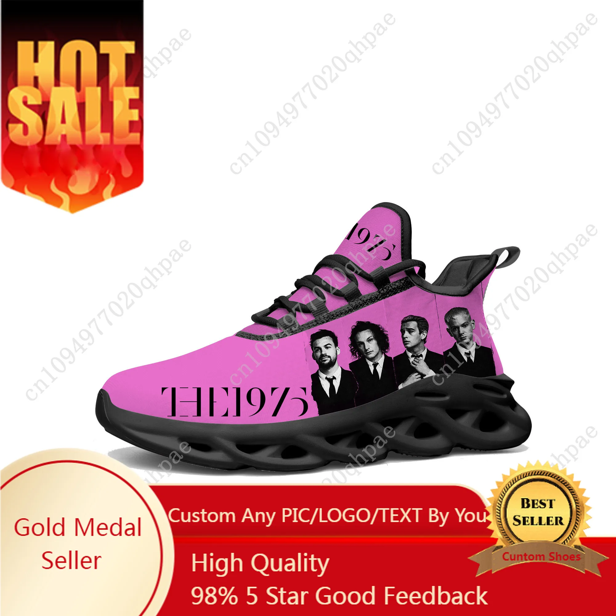 The 1975 Flats Sneakers Mens Womens Sports Running Shoes High Quality DIY Sneaker Lace Up Mesh Footwear Tailor-made Shoe