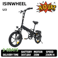 isinwheel U3 adult electric bike 250W motor 36V 7.8Ah battery city commuter electric bike 16 inch tire foldable electric bike