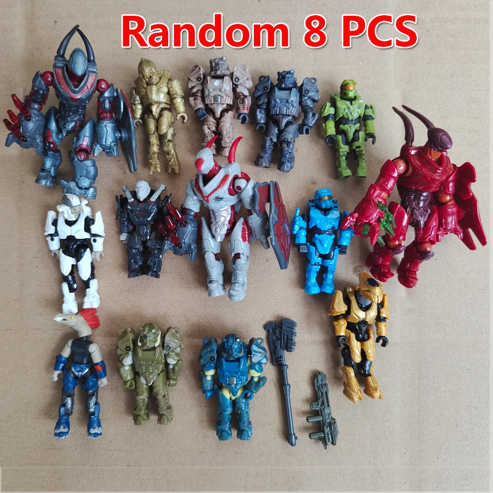 

Случайные 8 шт. Mega Bloks Infinite Hunter Elite Warrior Sergeant Building Block Солдаты Фигурка Игрушки Модель