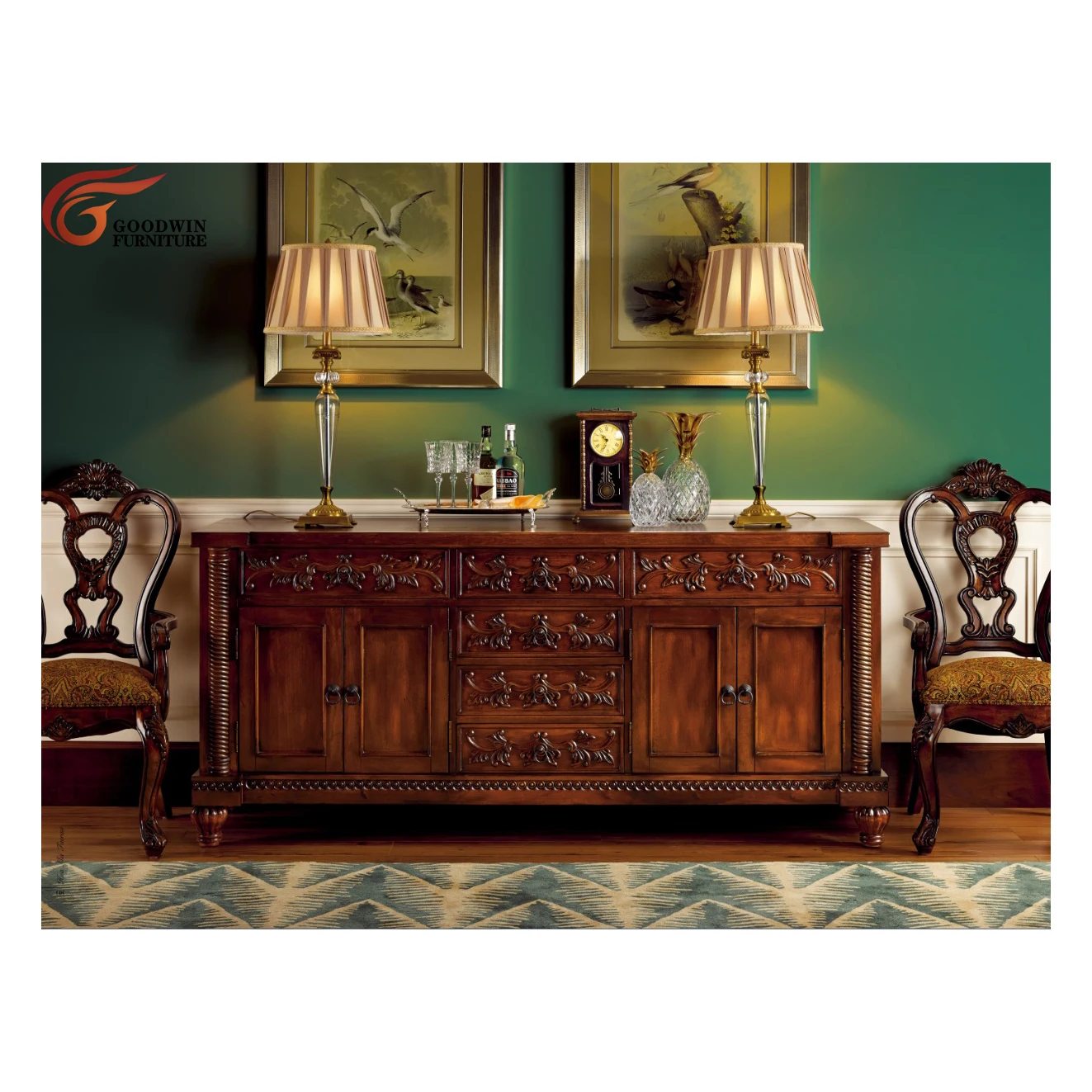 Competitive Price Classic Style House Dining Room Accessories Dining Room Furniture Side Cabinet GF139