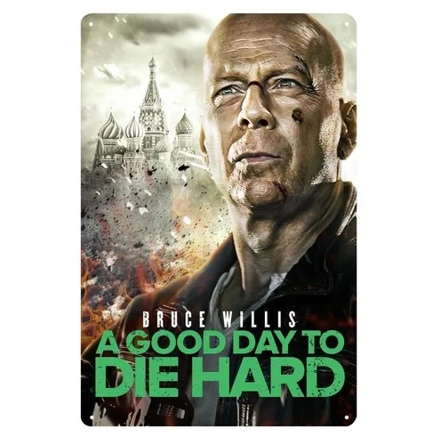 A Good Day To Die Harder Bruce Willis Movie Metal Poster Tin Sign 20x30cm  -Aluminum