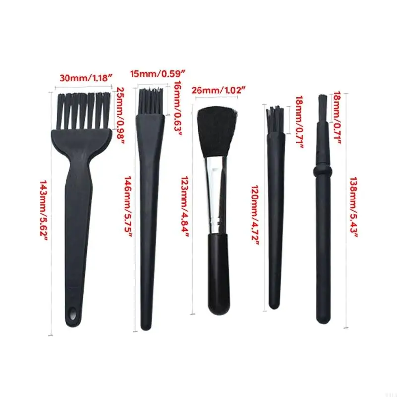 Bộ bàn chải bàn phím PC chống tĩnh W91A cho máy điện tử làm sạch Duster 4/5pcs