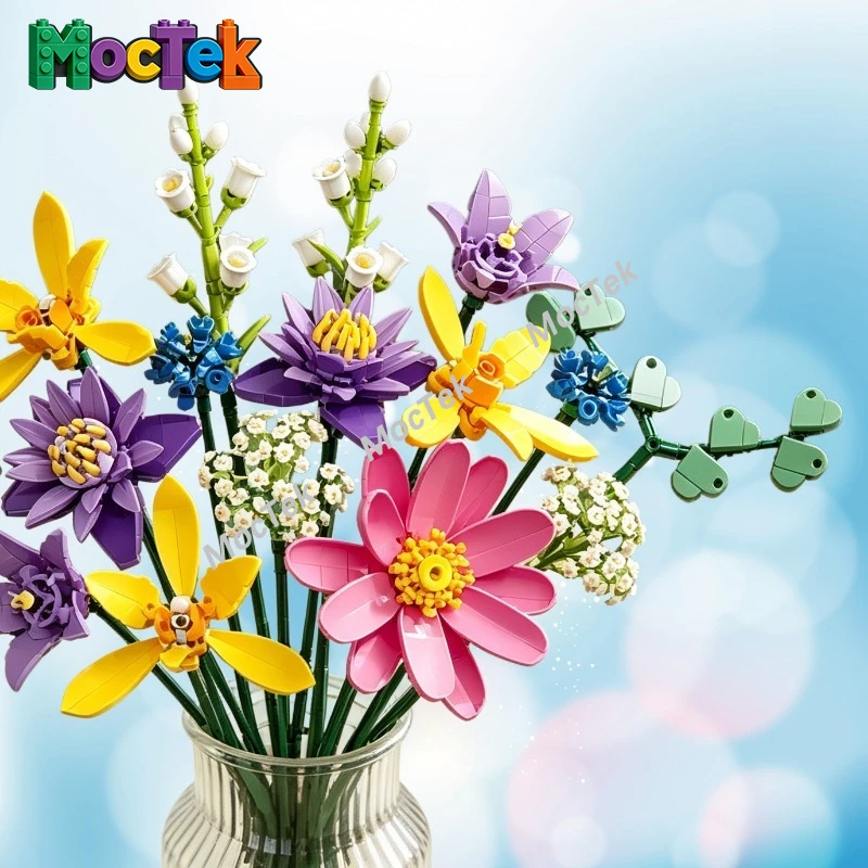Orchid Kids Education - Dekoratif Model Yapı Bloğu Çiçekleri JJ9236