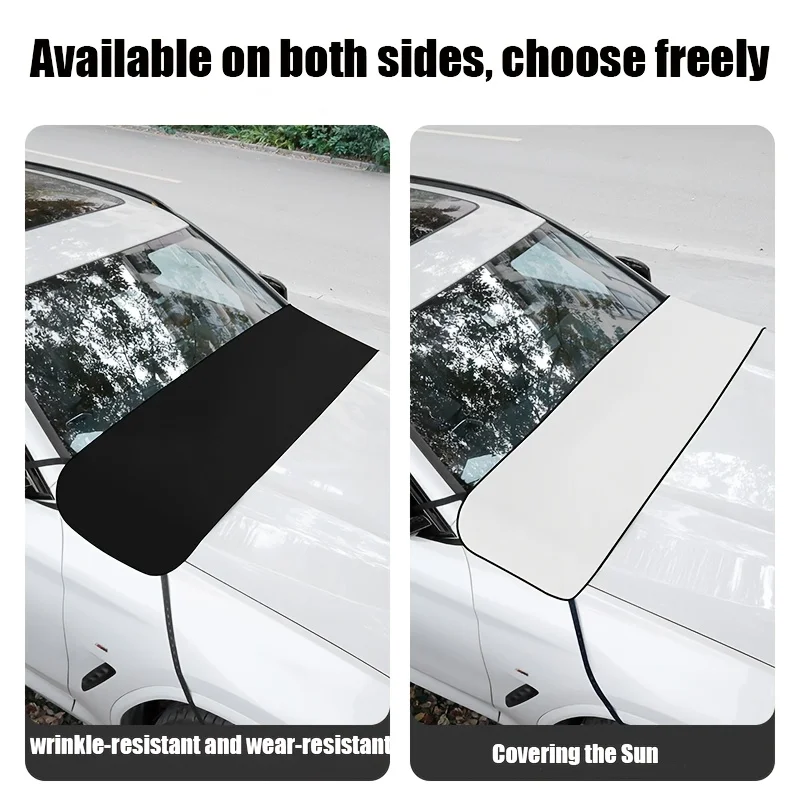Protetor de folha de pára-brisa de carro, ferramenta de rede de folhagem de pássaros e calha de chuva com capa de limpador, defletor de folhas, fácil instalação
