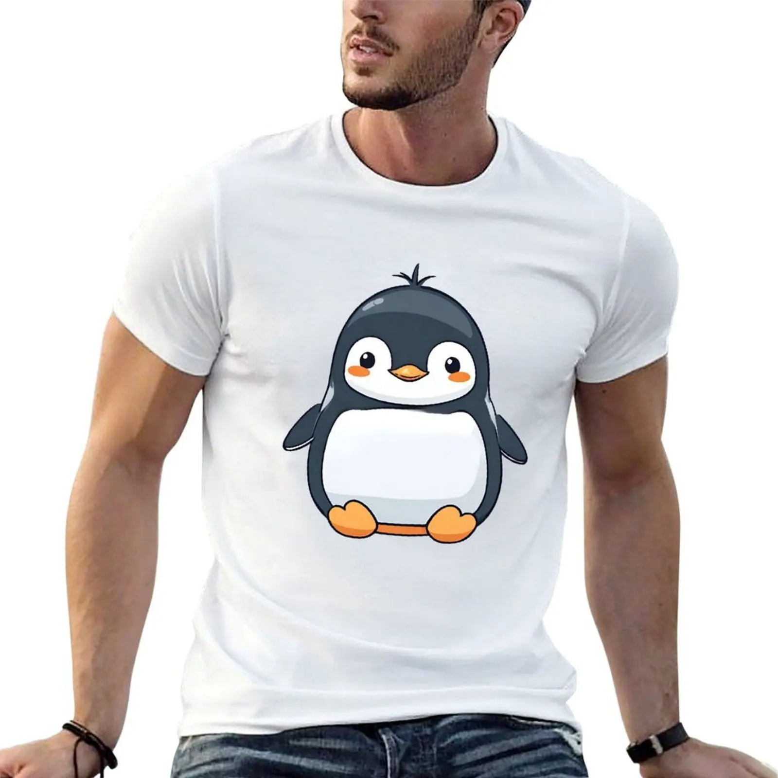 

KAWAII PENGUIN T-Shirt cotton t shirt pack t shirt for man T-Shirt