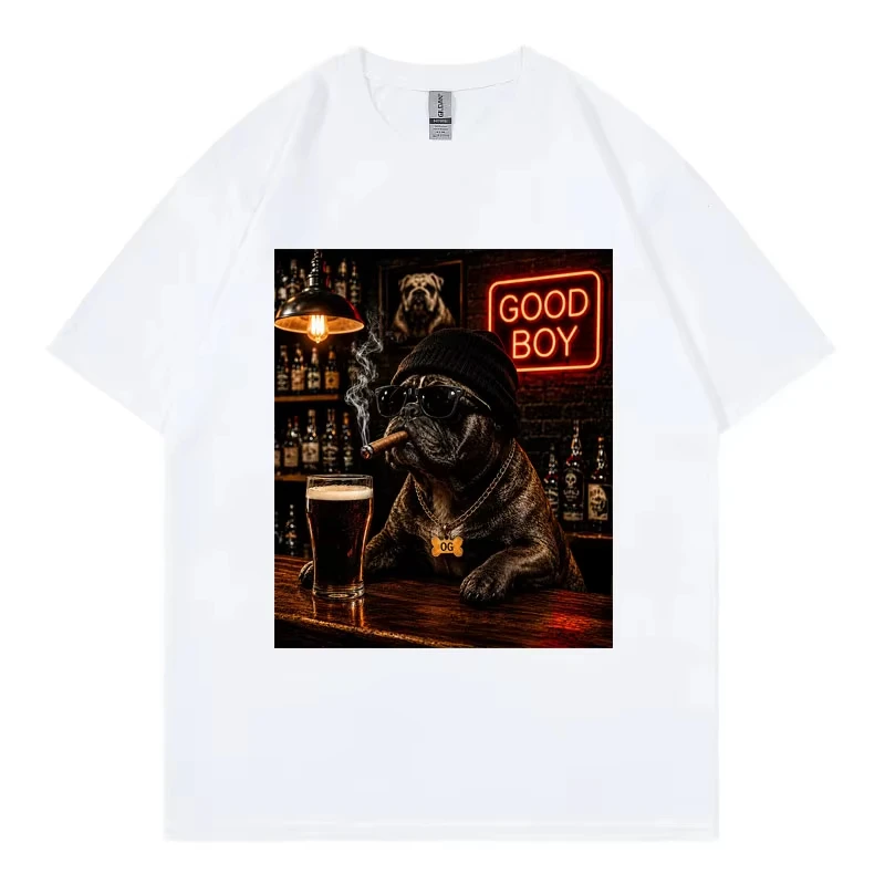 Good Boy Funny French Bulldog Meme T-shirts High Quality Fashion Short Sleeve T-shirt Men Women Casual Loose 100%cotton T Shirt