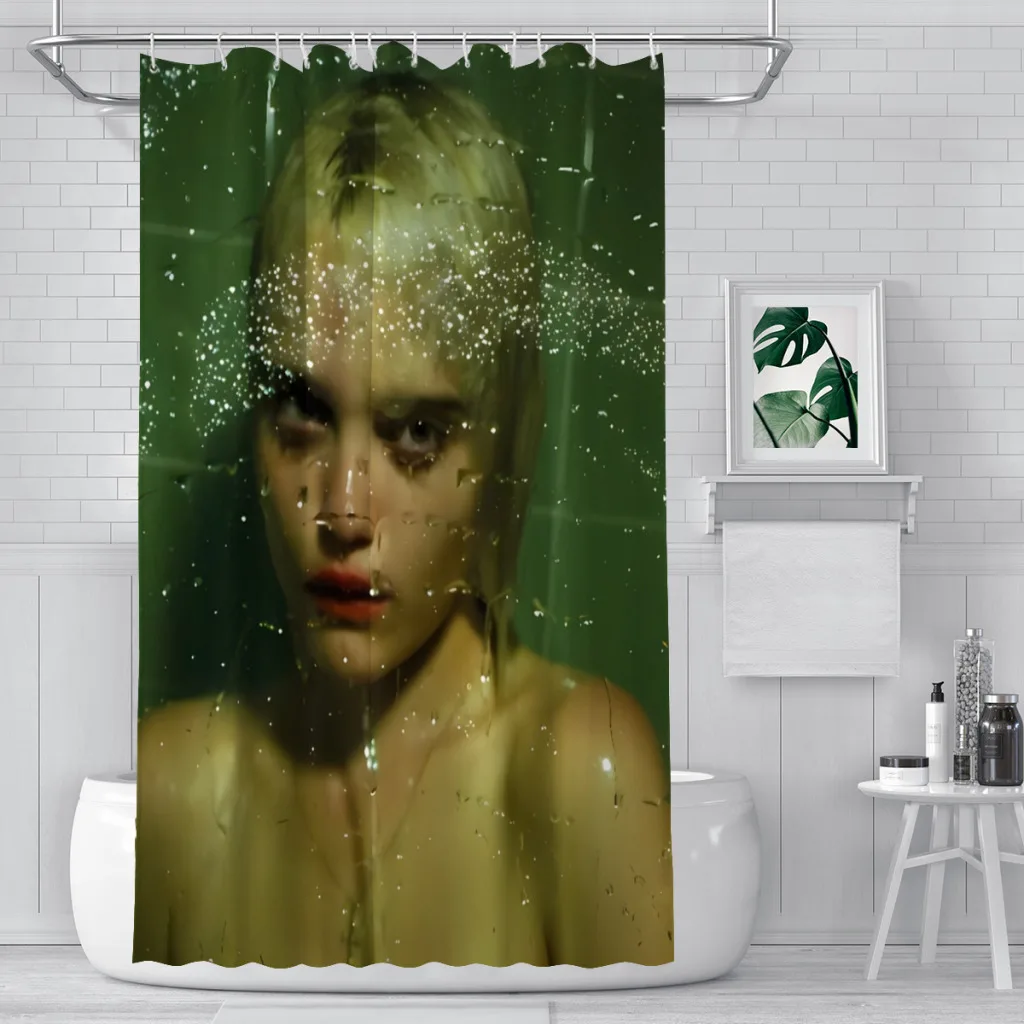 

Sky Ferreira - Night Time, My Time Shower Curtain Landscape Bath Curtain With Hooks for Bathroom waterproof scenery