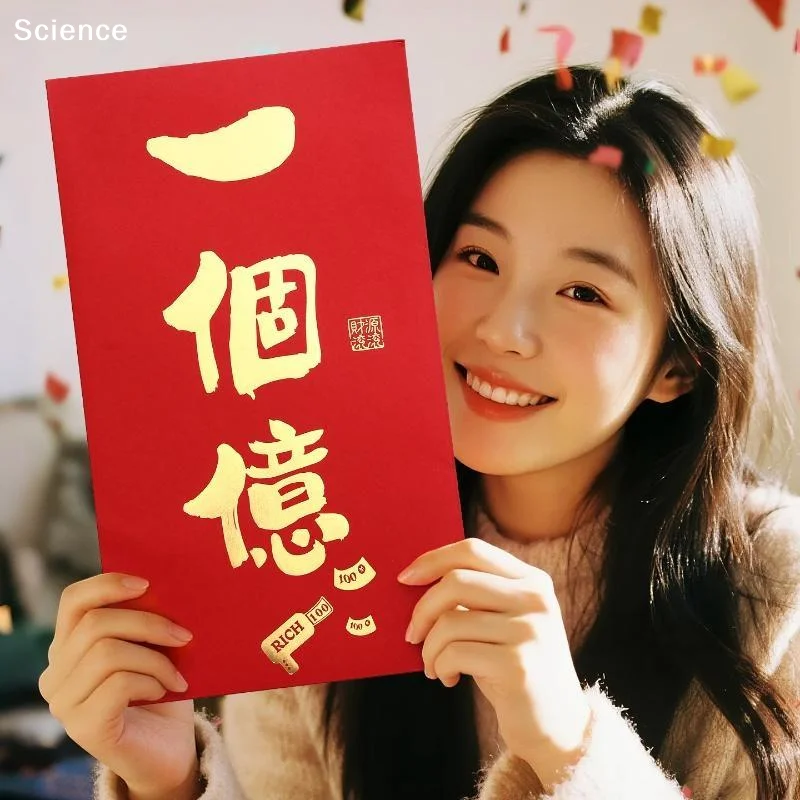 Creative Suprise Big Red Envelope 2027 Goat Year Hongbag Birthday Wedding Red Envelope Lucky Money Bag Spring Festival Gifts