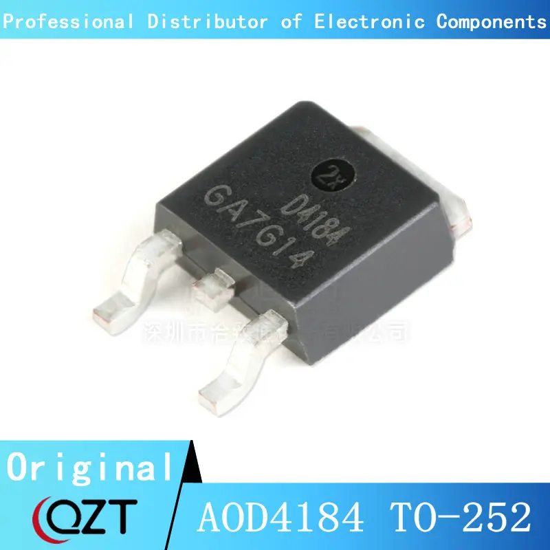 10 pçs/lote AOD4184 TO252 D4184 AOD4184A 40V 50A PARA-252 chip Novo local