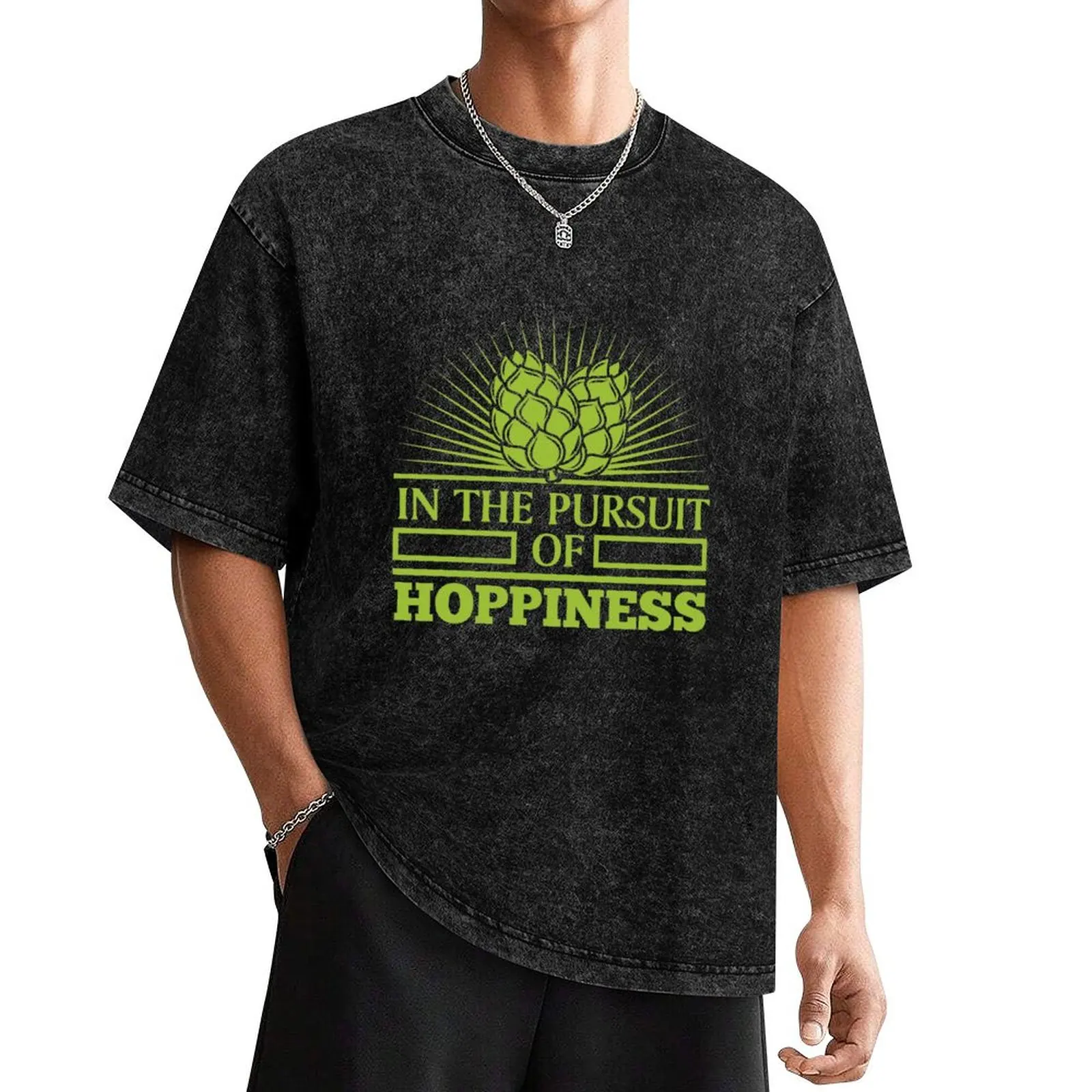 In The Pursuit of Hoppiness drinking games shirt beer lover gift craft beer shirts beer gifts men gifts for dad drinking T-Shirt