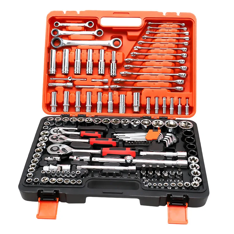 Tool Set Hand Tools for Car Repair Ratchet Spanner Wrench Socket Set Professional Bicycle Car tire Repair mechanical Tool Kits