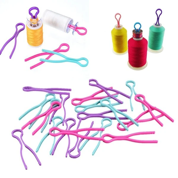 10/30/50 Stück Gemischte Farben Kunststoff-Spulenclips Fadenklemmen Nähzubehör