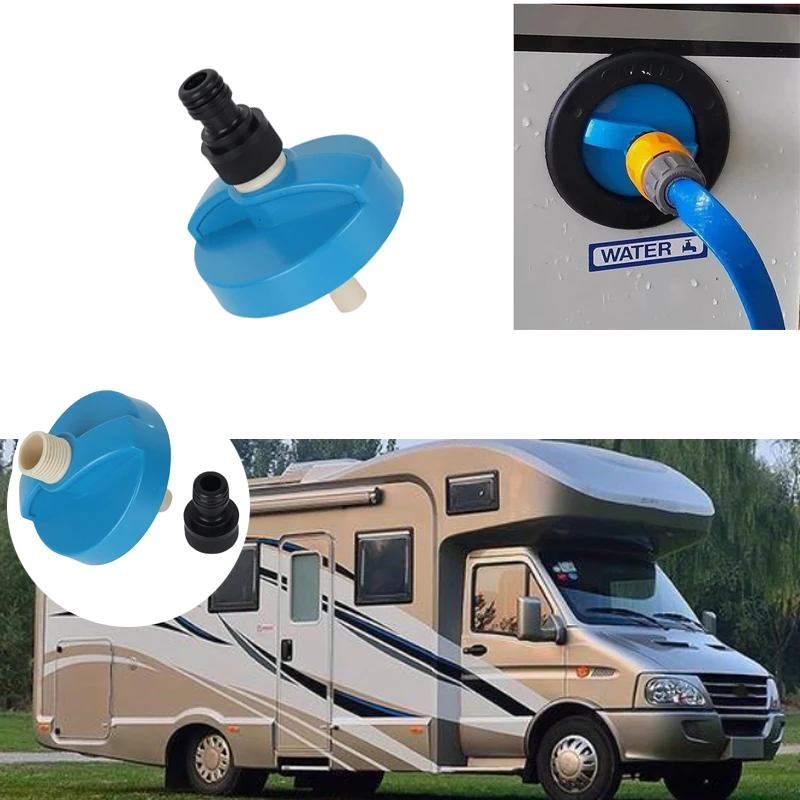 

1set Caravan Water Tank Water Inlet Quick Connect Connector For Motorhome Rheinland Water Inlet Filler Cap Quick Hose Connector