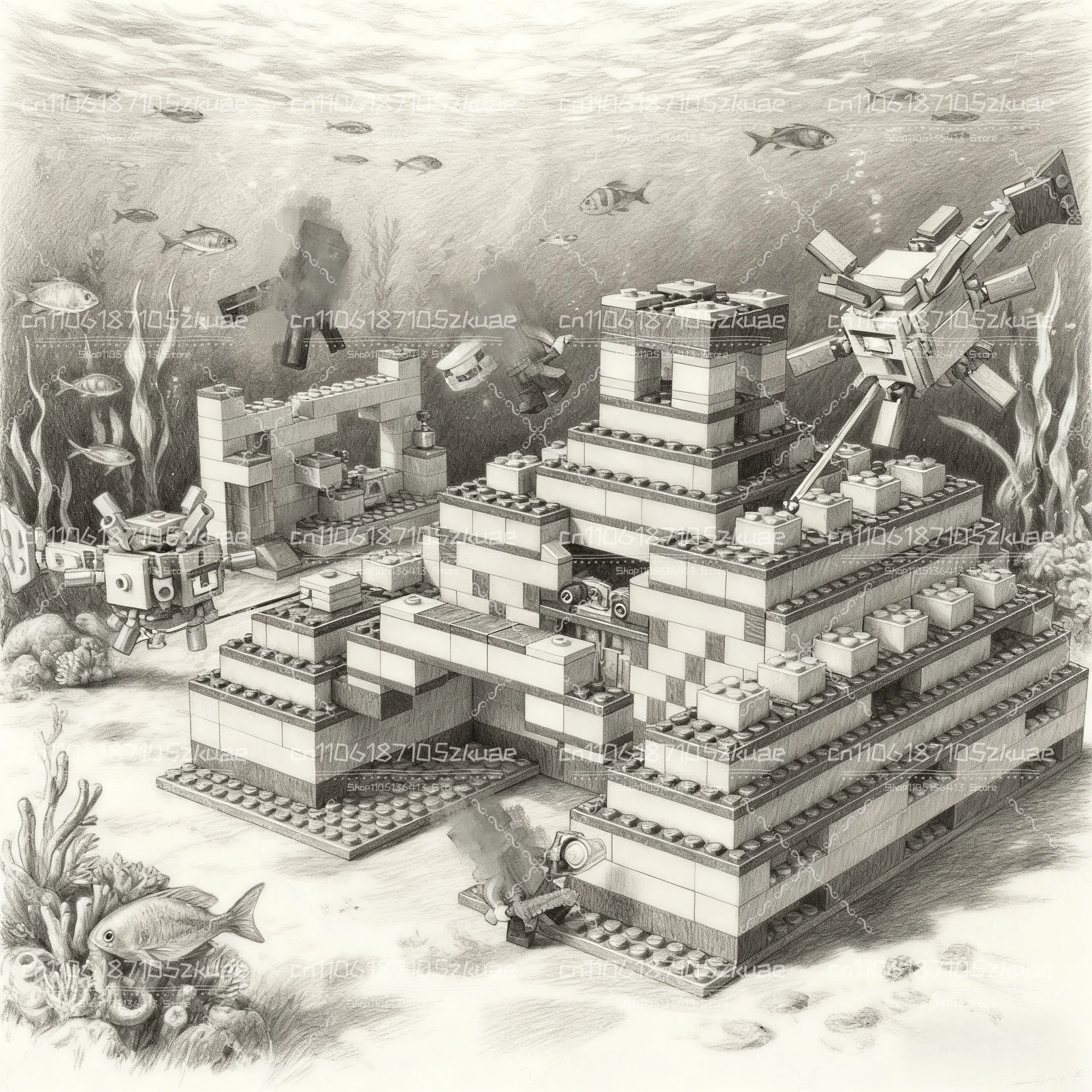 

Новинка MOC World Temple of the Ocean Monument, модель орнамента, детский праздничный подарок