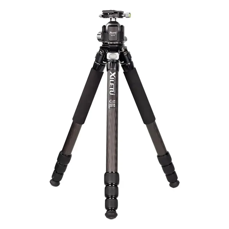 XILETU X Serials X324C+LG52 Professional Portable 32mm Double Grooves Carbon Fiber Tripod For DSLR Digital With Ball Head